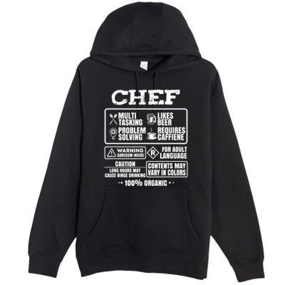 Chef Cooking Premium Pullover Hoodie