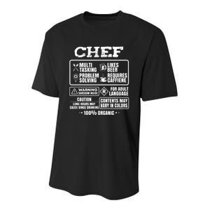 Chef Cooking Youth Performance Sprint T-Shirt