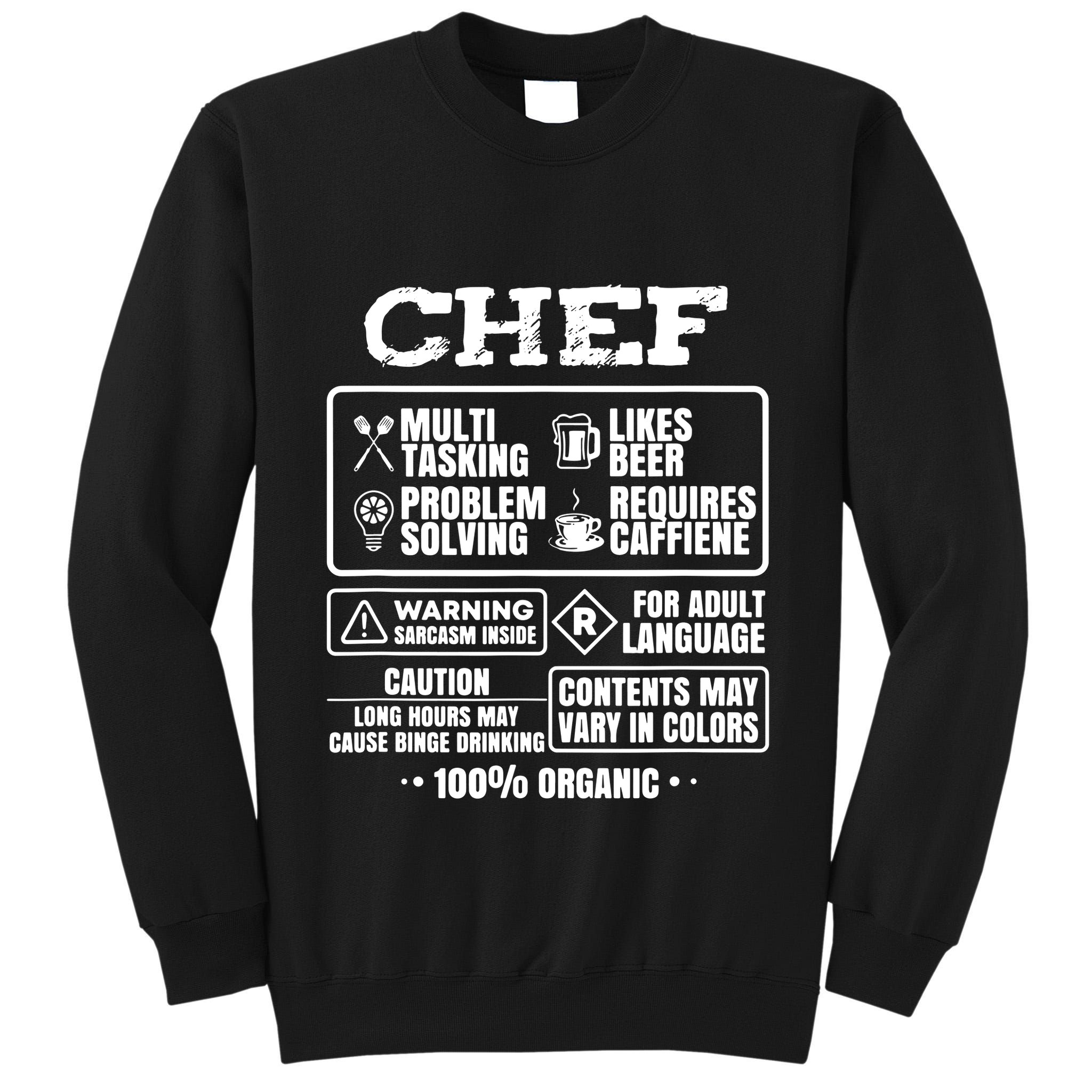Chef Cooking Tall Sweatshirt