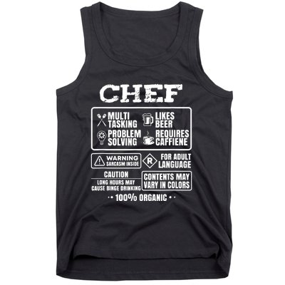 Chef Cooking Tank Top