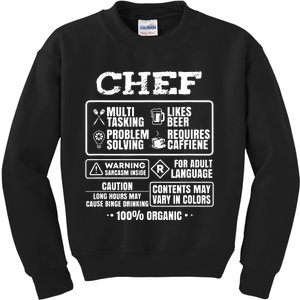 Chef Cooking Kids Sweatshirt