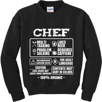 Chef Cooking Kids Sweatshirt