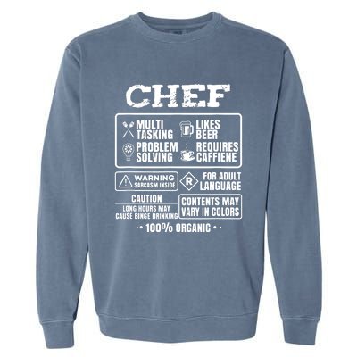 Chef Cooking Garment-Dyed Sweatshirt