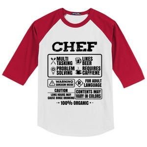 Chef Cooking Kids Colorblock Raglan Jersey