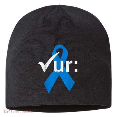 Colorectal Colon Cancer Awareness Blue Ribbon Colonoscopy Sustainable Beanie