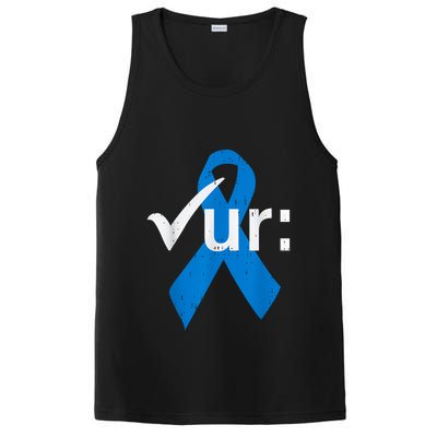 Colorectal Colon Cancer Awareness Blue Ribbon Colonoscopy PosiCharge Competitor Tank