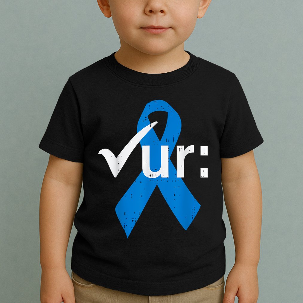 Colorectal Colon Cancer Awareness Blue Ribbon Colonoscopy Toddler T-Shirt