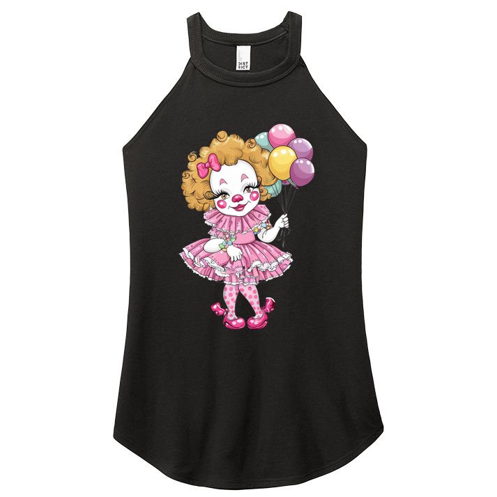 Cute Clowncore Coquette Aesthetic Clown Gift Women's Perfect Tri Rocker Tank