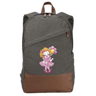 Cute Clowncore Coquette Aesthetic Clown Gift Cotton Canvas Backpack