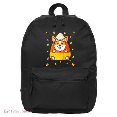 Cute Candy Corn Corgi Halloween Costume 16 in Basic Backpack