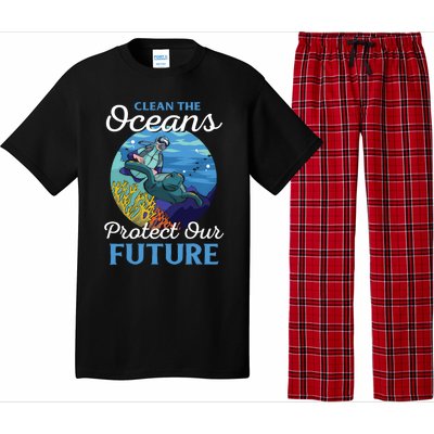 Climate Change Clean The Oceans Protect Our Future Funny Gift Pajama Set