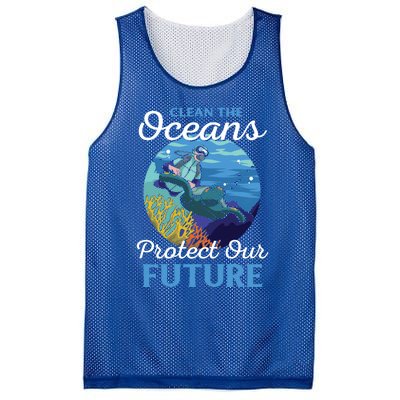 Climate Change Clean The Oceans Protect Our Future Funny Gift Mesh Reversible Basketball Jersey Tank