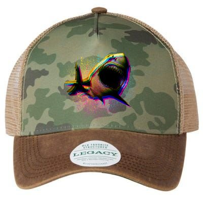 Cool Colorful CMYK Paint Spatter Shark Legacy Tie Dye Trucker Hat