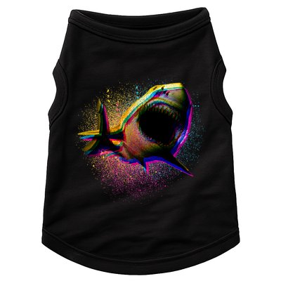 Cool Colorful CMYK Paint Spatter Shark Doggie Tank