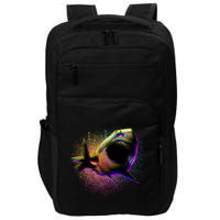 Cool Colorful CMYK Paint Spatter Shark Impact Tech Backpack