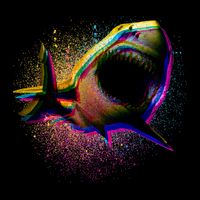 Cool Colorful CMYK Paint Spatter Shark Impact Tech Backpack