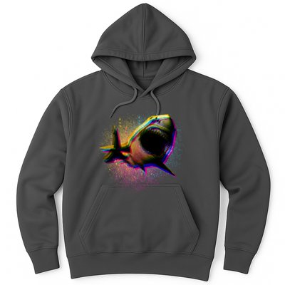 Cool Colorful CMYK Paint Spatter Shark Hoodie