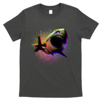 Cool Colorful CMYK Paint Spatter Shark T-Shirt