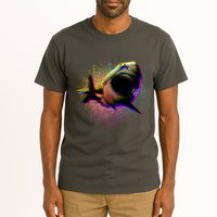 Cool Colorful CMYK Paint Spatter Shark Tall T-Shirt