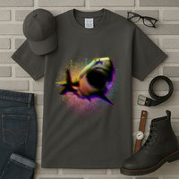 Cool Colorful CMYK Paint Spatter Shark Tall T-Shirt