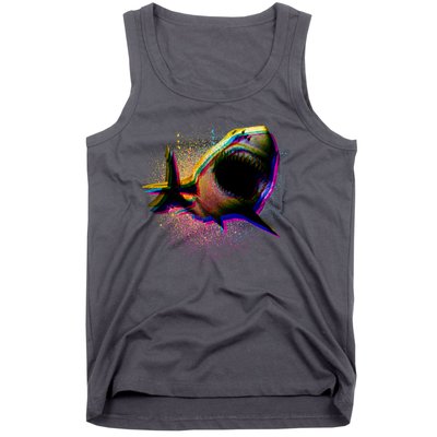 Cool Colorful CMYK Paint Spatter Shark Tank Top