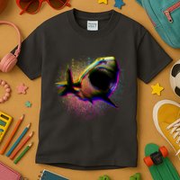 Cool Colorful CMYK Paint Spatter Shark Kids T-Shirt