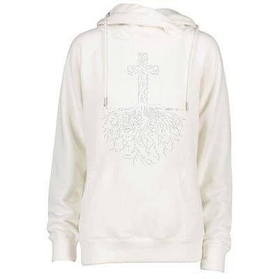 Christian Cross Cute Evangelical I Love Jesus Gift Womens Funnel Neck Pullover Hood