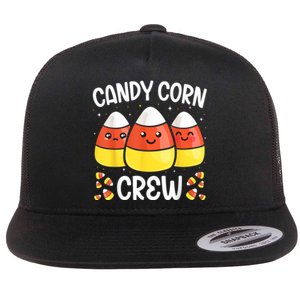 Candy Corn Crew Halloween Costume Friends Flat Bill Trucker Hat