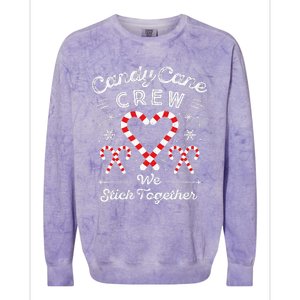 Christmas Candy Cane Heart Holiday Family Matching Pajama Pj Colorblast Crewneck Sweatshirt