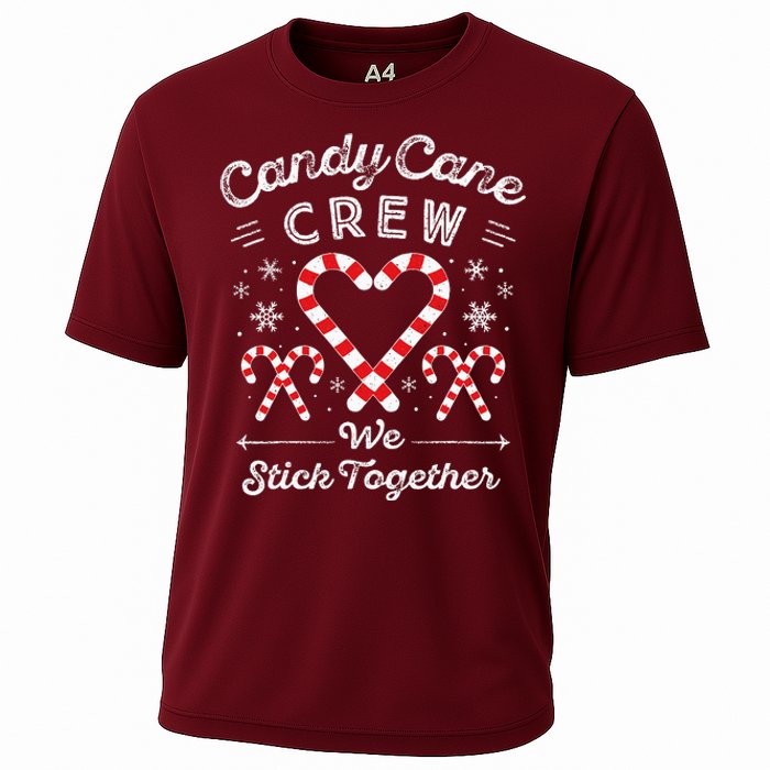 Christmas Candy Cane Heart Holiday Family Matching Pajama Pj Cooling Performance Crew T-Shirt