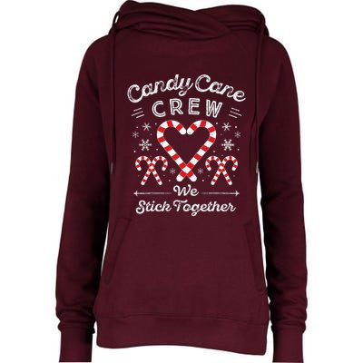 Christmas Candy Cane Heart Holiday Family Matching Pajama Pj Womens Funnel Neck Pullover Hood