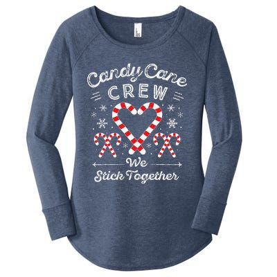 Christmas Candy Cane Heart Holiday Family Matching Pajama Pj Women's Perfect Tri Tunic Long Sleeve Shirt