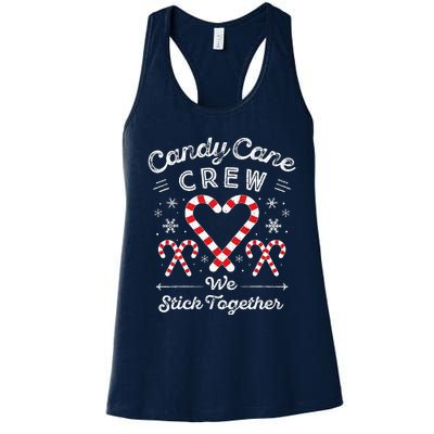 Christmas Candy Cane Heart Holiday Family Matching Pajama Pj Women's Racerback Tank