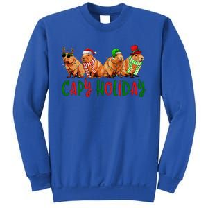 Capybara Christmas Capy Holiday New Years Cute Christmas Sweatshirt