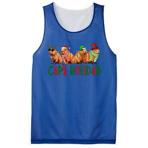 Capybara Christmas Capy Holiday New Years Cute Christmas Mesh Reversible Basketball Jersey Tank