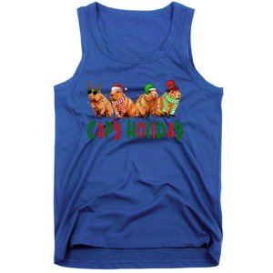 Capybara Christmas Capy Holiday New Years Cute Christmas Tank Top