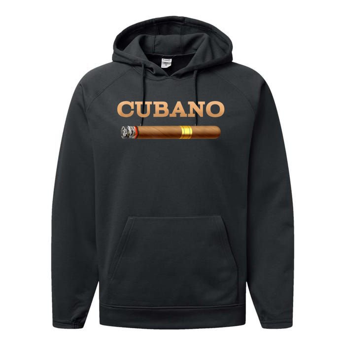 Cuban Cigar Cubano Smoker Cohiba Havana Tobacco Performance Fleece Hoodie