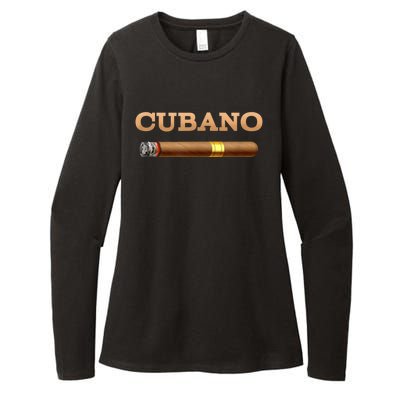 Cuban Cigar Cubano Smoker Cohiba Havana Tobacco Womens CVC Long Sleeve Shirt