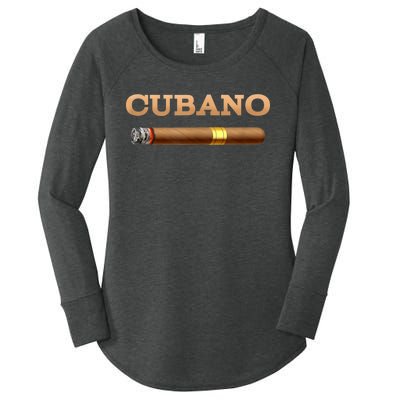 Cuban Cigar Cubano Smoker Cohiba Havana Tobacco Women's Perfect Tri Tunic Long Sleeve Shirt