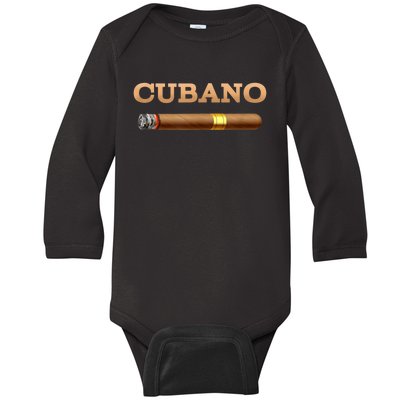 Cuban Cigar Cubano Smoker Cohiba Havana Tobacco Baby Long Sleeve Bodysuit