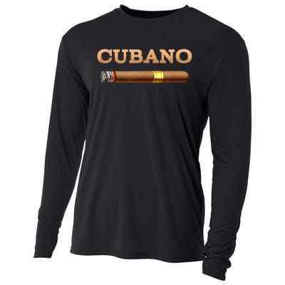 Cuban Cigar Cubano Smoker Cohiba Havana Tobacco Cooling Performance Long Sleeve Crew