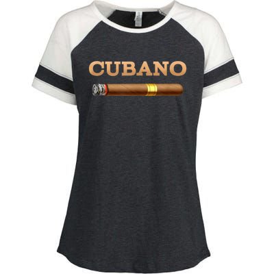 Cuban Cigar Cubano Smoker Cohiba Havana Tobacco Enza Ladies Jersey Colorblock Tee