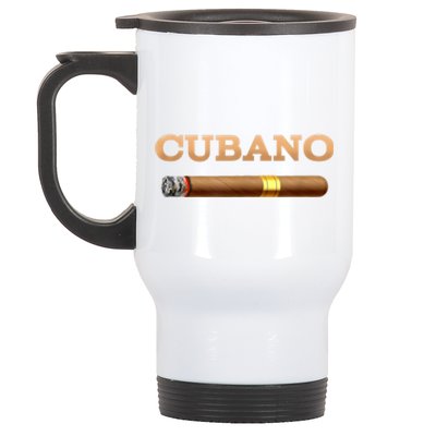 Cuban Cigar Cubano Smoker Cohiba Havana Tobacco Stainless Steel Travel Mug