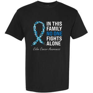 Colorectal Cancer Colon Cancer Blue Ribbon Garment-Dyed Heavyweight T-Shirt