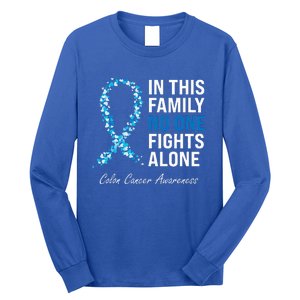 Colorectal Cancer Colon Cancer Blue Ribbon Long Sleeve Shirt