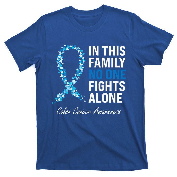 Colorectal Cancer Colon Cancer Blue Ribbon T-Shirt