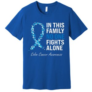 Colorectal Cancer Colon Cancer Blue Ribbon Premium T-Shirt