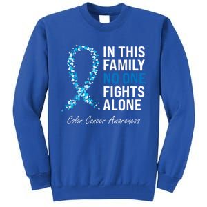 Colorectal Cancer Colon Cancer Blue Ribbon Tall Sweatshirt