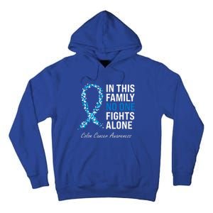 Colorectal Cancer Colon Cancer Blue Ribbon Tall Hoodie