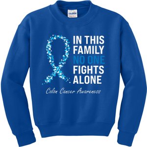 Colorectal Cancer Colon Cancer Blue Ribbon Kids Sweatshirt